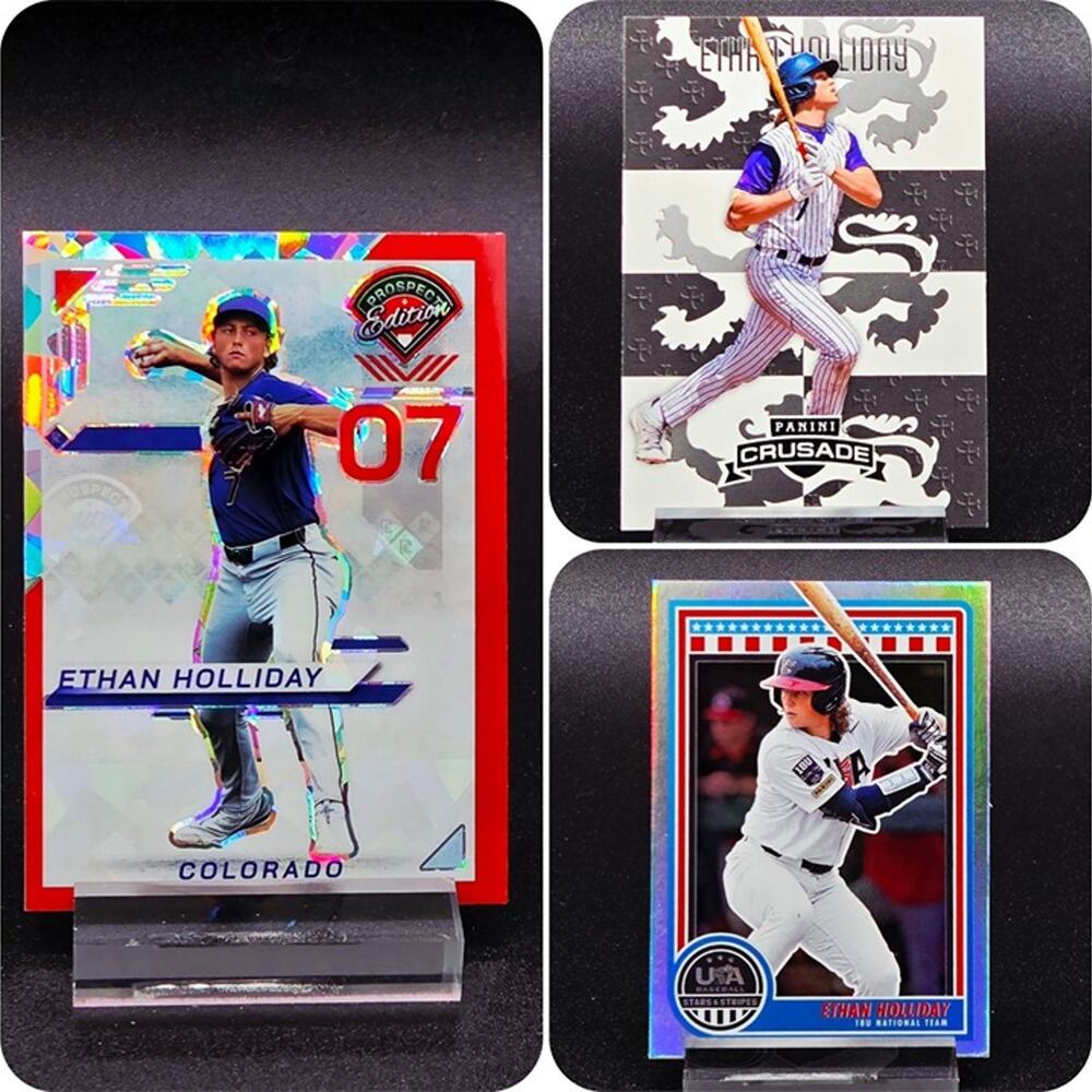 Ethan Holliday Crusade Red Ice National Team Foil Colorado Rockies Top Prospect